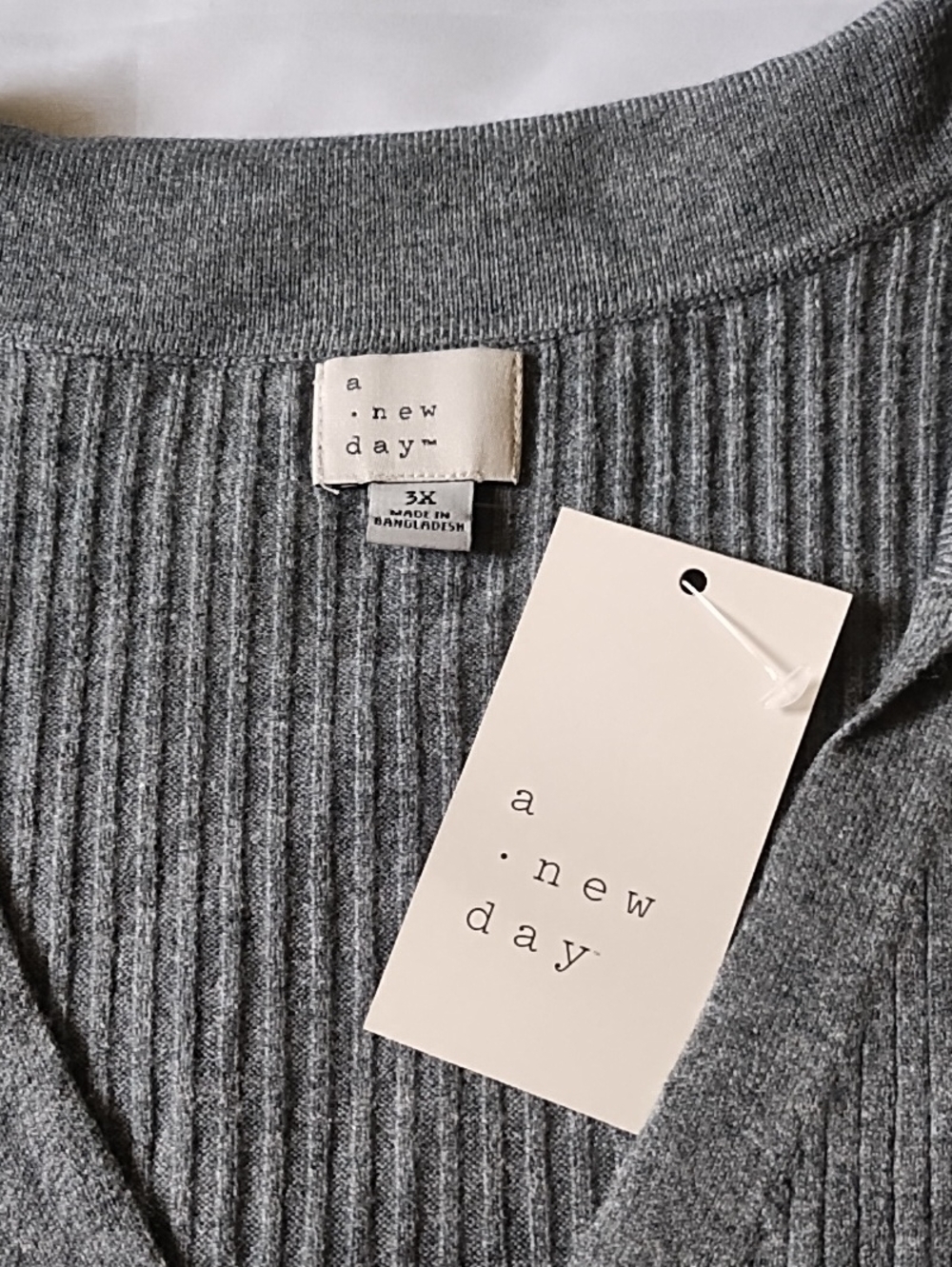 A New Day Collared, Ribbed Button Up Sweater - Picture 6 of 7